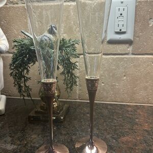 Elegant Rose Gold Champagne Flutes
